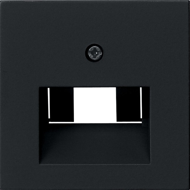 0270005 - Gira накладка для розеток UAE/IAE (ISDN) и коммутационной розетки подключения к сети, цвет Черный матовый
