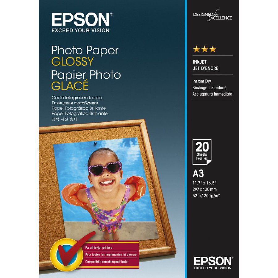42536 Глянцевая фотобумага EPSON Photo Paper Glossy A3 (20 листов, 200 г/м2)