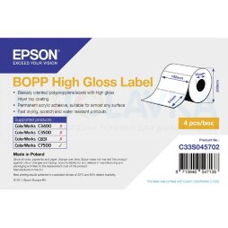 45702 Этикетки EPSON BOPP High Gloss Label (самоклеящийся рулон, с вырубкой,102мм x 51мм, 2770 этикеток)