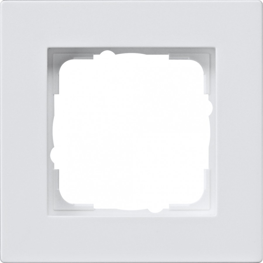 0211225 - Gira E2 Рамка на 1 пост для установки заподлицо, цвет Белый матовый