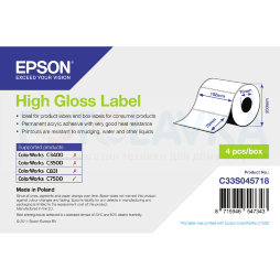 45718 Этикетки EPSON High Gloss Label 102mm x 76mm, 1570 шт (самоклеящийся рулон, с вырубкой)