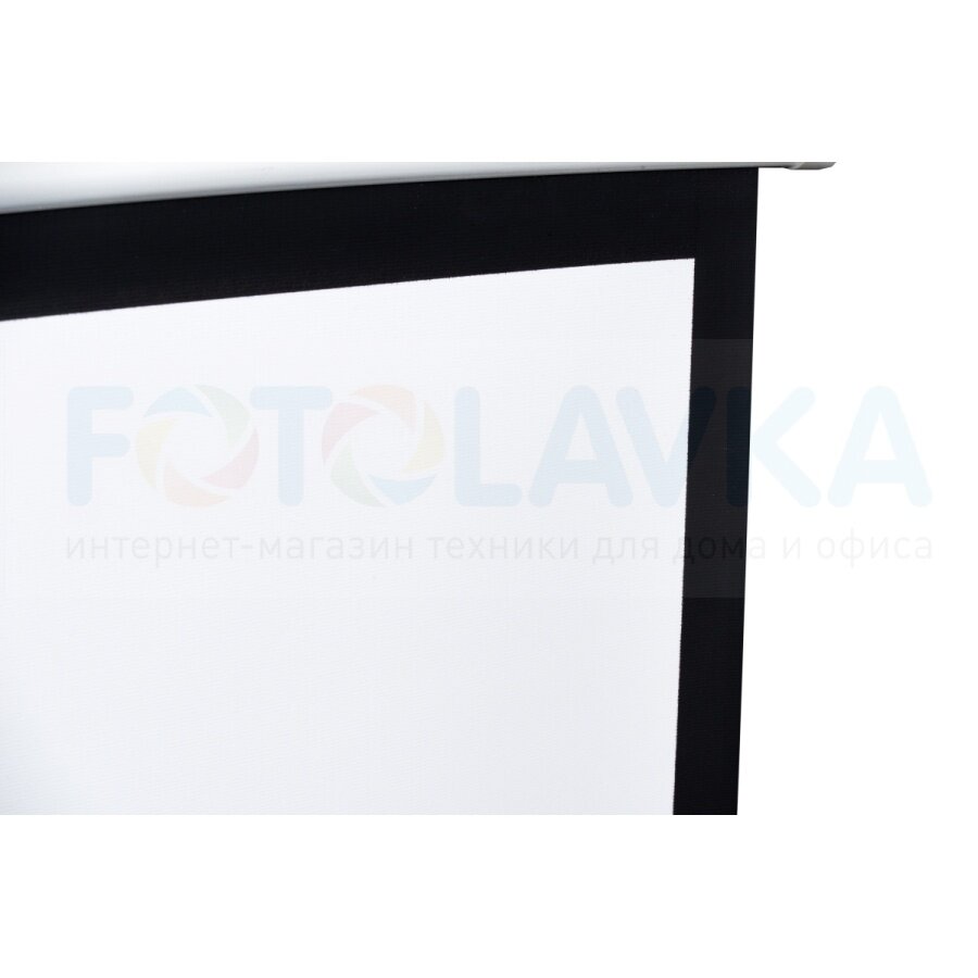 Экран настенно-потолочный, моторизованный 113'' (16:9,  250x140 см, полотно Fiberglass, белый корпус, экстрадроп - 60 см)
