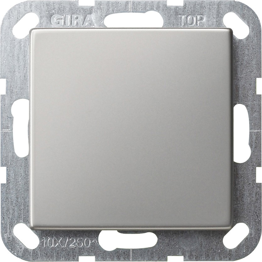 0268600 - Gira System55 Заглушка с опорной платой, цвет Нержавеющая сталь