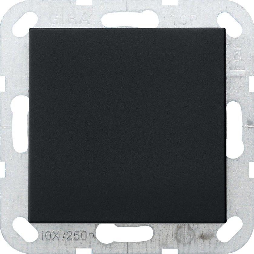 0268005 - Gira System55 Заглушка с опорной платой, цвет Черный матовый