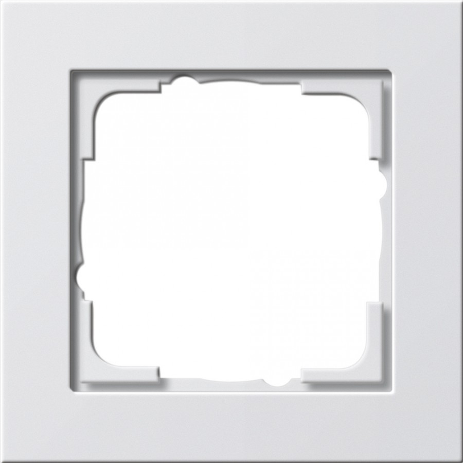 021122 Установочная рамка Gira E2 (цвет Белый матовый, один пост)