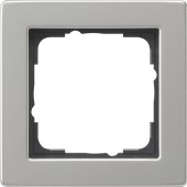 021133 Установочная рамка Gira E2 (цвет Нержавеющая сталь, один пост)