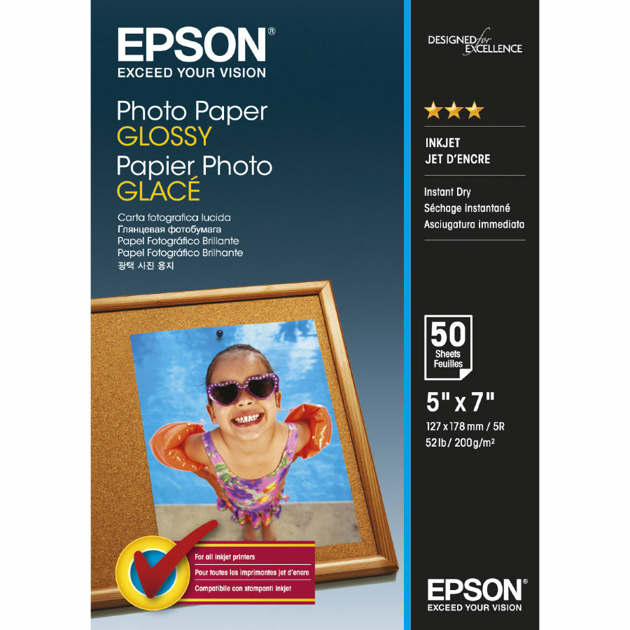 42545 Глянцевая фотобумага EPSON Photo Paper Glossy 13x18 (50 листов, 200 г/м2)