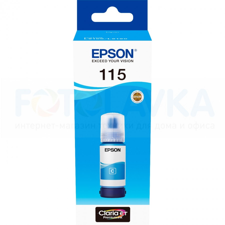 T07D24A Контейнер EPSON 115 EcoTank с голубыми чернилами EPSON для L8160 / L8180