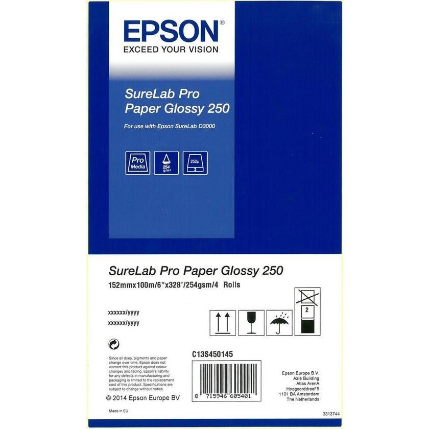 Фотобумага SureLab Pro Paper Glossy 250 BP 6" x 100м (252 г/м2) (4 рулона)