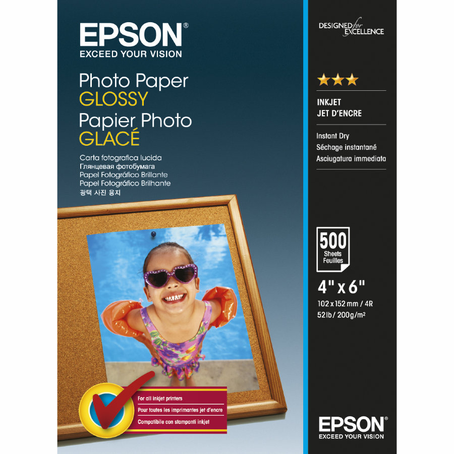 42549 Глянцевая фотобумага EPSON Photo Paper Glossy 10x15 (500 листов, 200 г/м2)