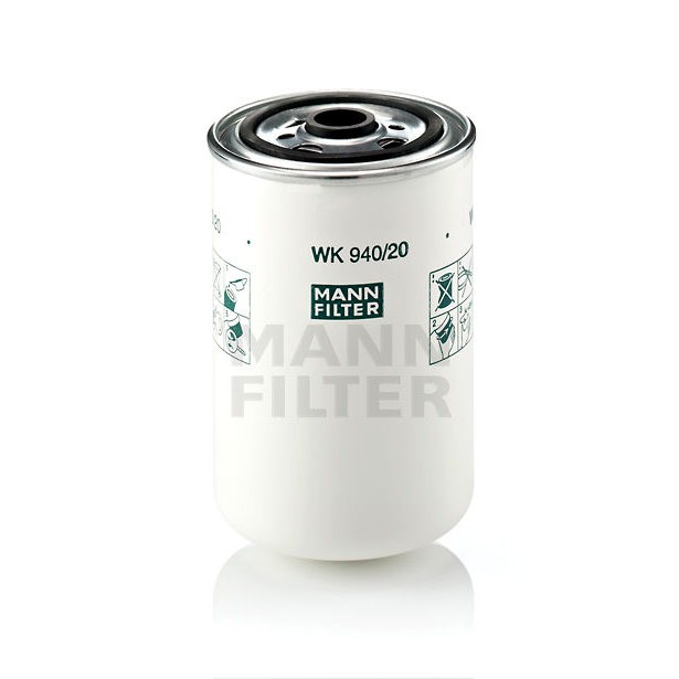 Топливный фильтр, Масляный фильтр MANN-FILTER WK940/20 для New Holland, Renault Trucks, IVECO, MAZ, Dongfeng
